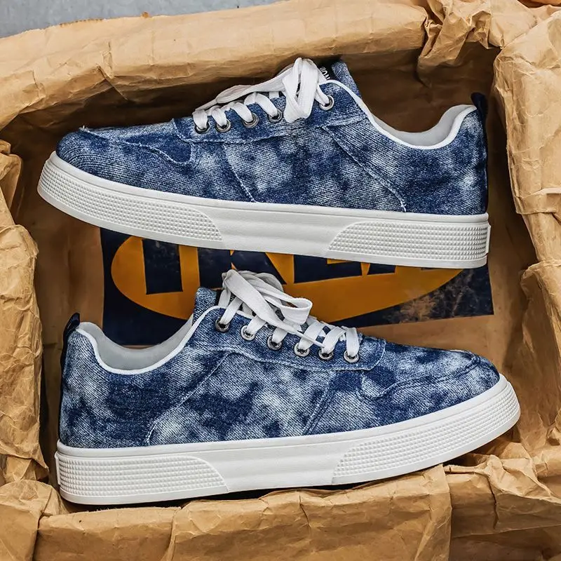 Men Summer Canvas Shoes Breathable Non Slip Casual Skateboard Sneakers Fashion Versatile Lightweight Footwear Trendy - view 5
