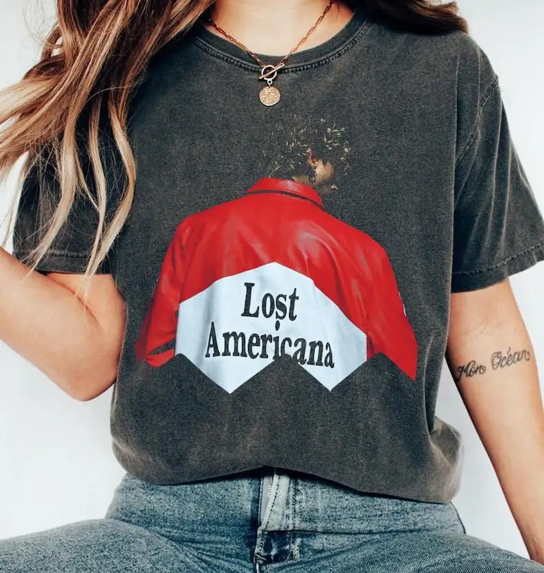 Camiseta de la gira retro MGK Lost Americana 2026 |   Camiseta juvenil Machine Gun Kelly, artículo imprescindible para primavera y verano, nueva camiseta