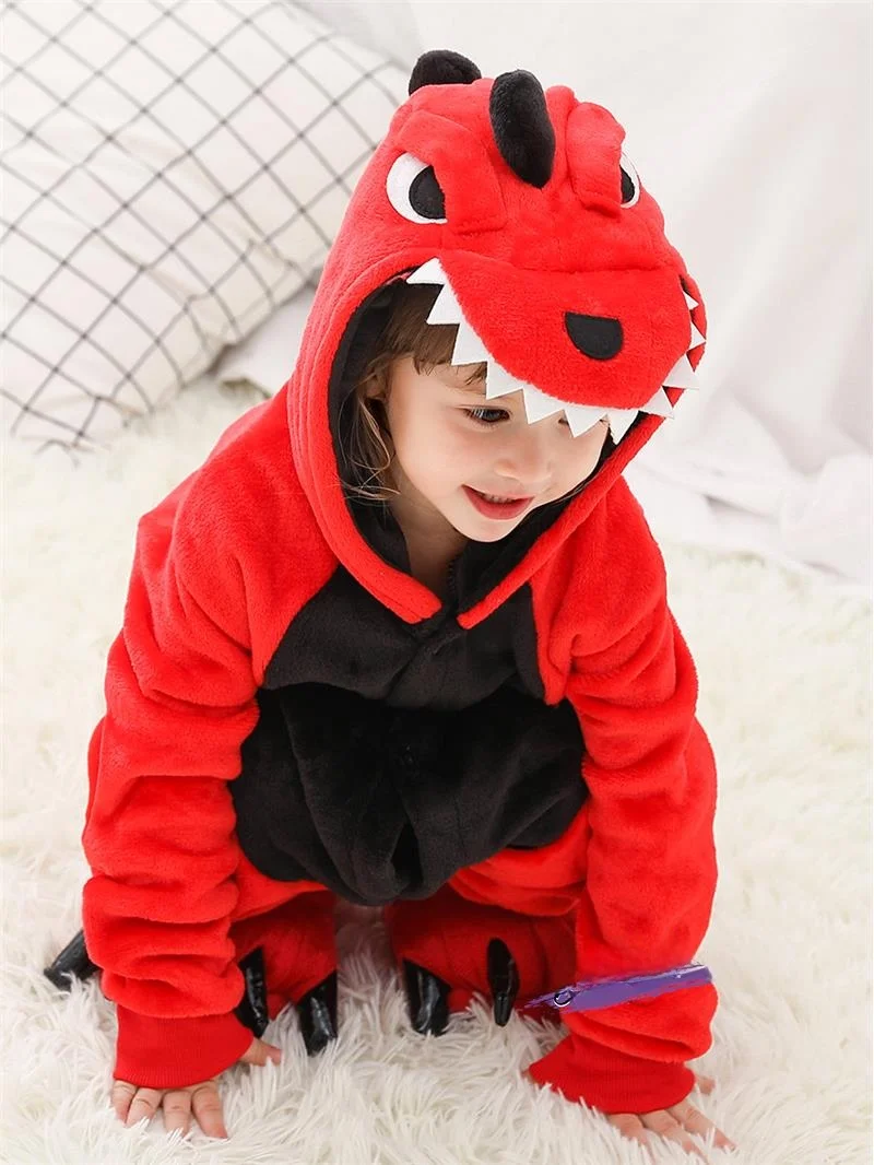 ديناصور الأطفال زي الخريف الشتاء loween الوحش دمية الحيوان Cisas لطيف ex الأداء الملابس البوليستر F...