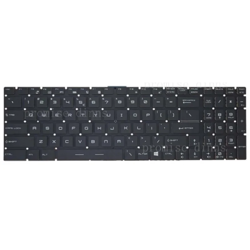 M   For MSI GP65 GP75 Leopard 9SE 9SD GS75 Laptop US keyboard No-backlit