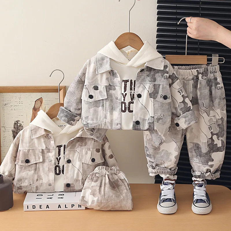 New Autumn Baby Clothes Suit Children Boys Jacket Hoodies Pants 3Pcs/Sets Infant Girls Clothing Toddler Costume Kids Tracksuits 2