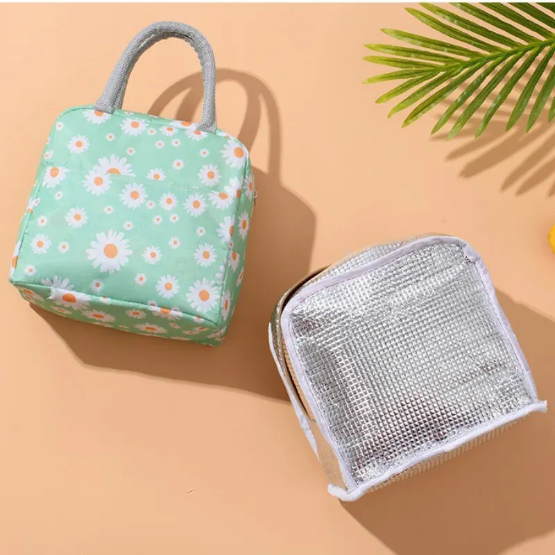 Thermal Lunch Bag Insulated Lunch Handbag Picnic Cooler Bag Travel Breakfast Box School Children Lunch Bag Tote Food Bento Pouch