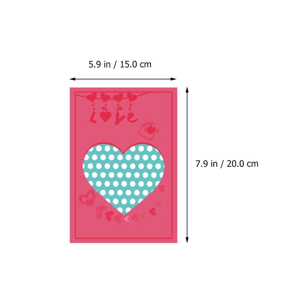 

8 Pcs Valentines Day Memos Heart Shaped Greeting Card Cards Message Red Paper Invitation Mother