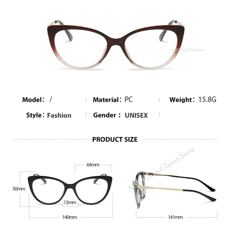 الرجعية تغيير لون مكافحة النظارات الزرقاء عين القط مرآة مسطحة النساء الفاخرة النظارات البصرية الأشعة الزرقاء حجب قارئ الكمبيوتر #6