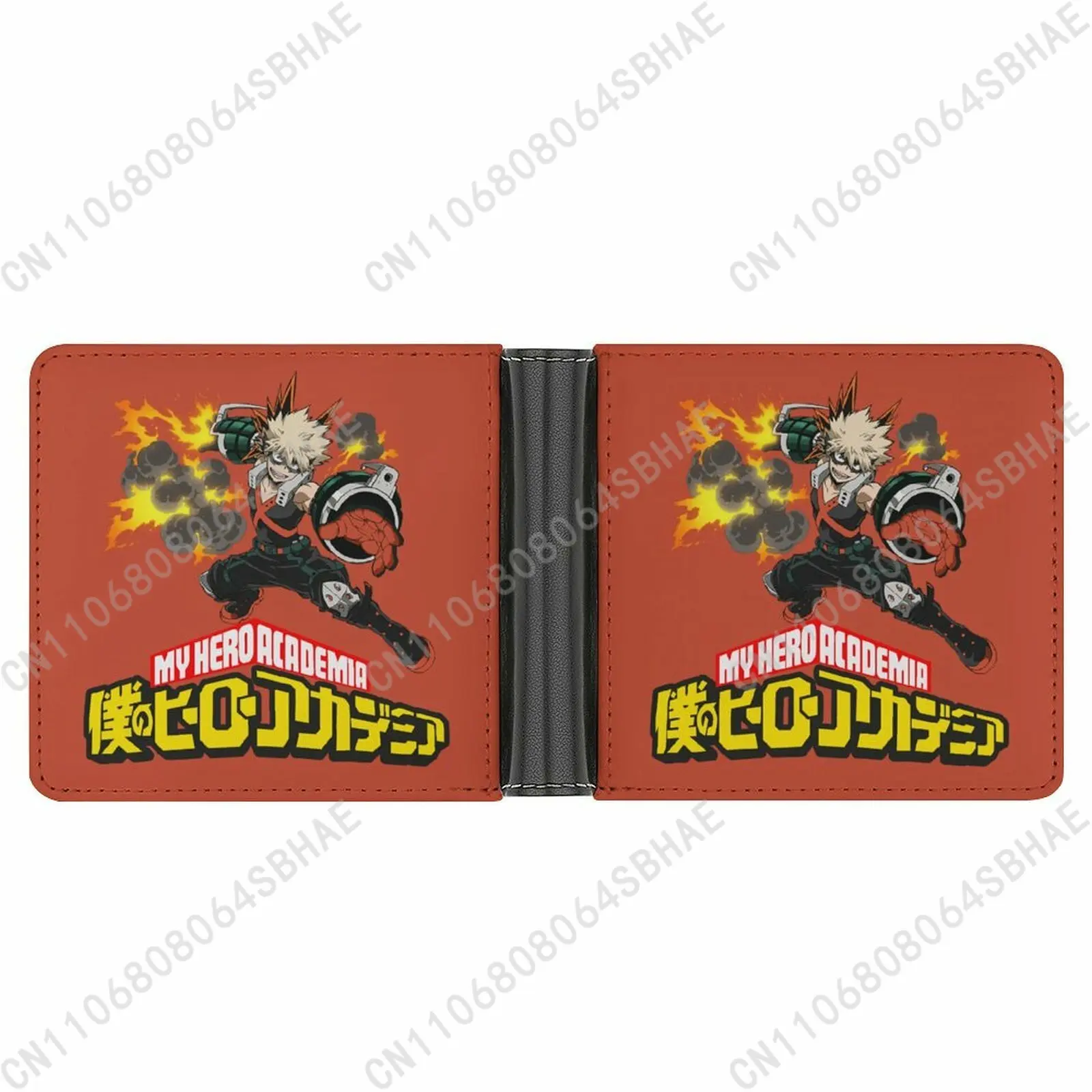 

My Hero Academia Bakugo Katsuki Trendy Leather Wallet Teenage Girls Boys Personalized Slim Credit Card Holder Small Purse School