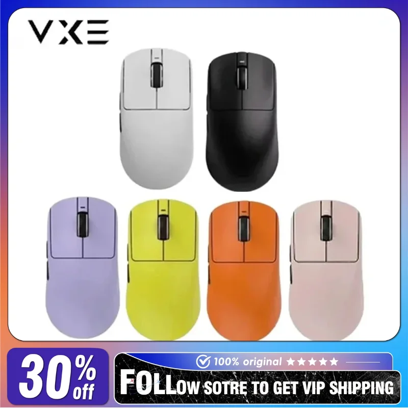 vgn mouse sem fio dragonfly bluetooth fps de tres modos velocidade inteligente atraso baixo esportes eletronicos vxe r1 pro max paw3395 01