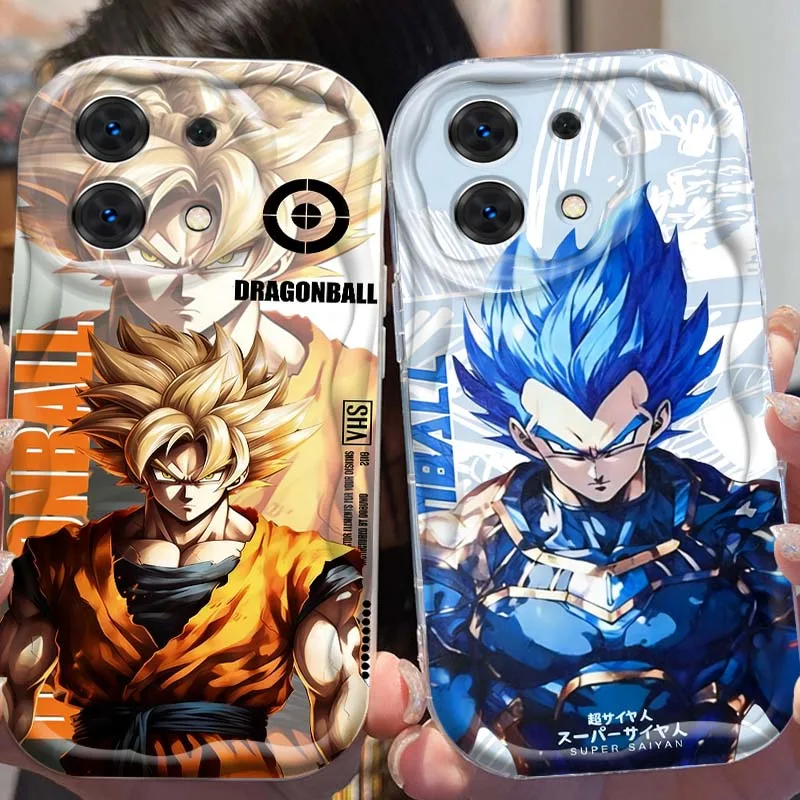 

Fashion Vegeta Goku pattern For Xiaomi Redmi Note 14 13 12 12S 11 10 9 9S 8 Pro Plus 4G 5G Wave Oil Cover Soft Phone Case