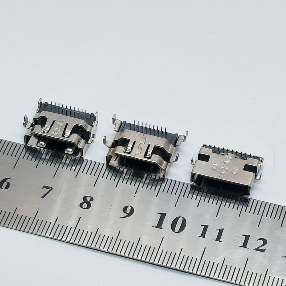 5Pcs 19Pin HDMI Type A Female Connector Sinking Board 3.7/4.37mm 19P HD Socket With Fixing Lugs HD Video Interface Port