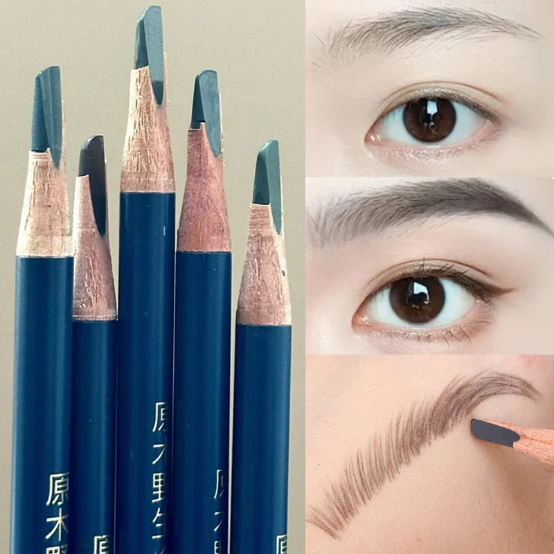 Wooden Hard Eyebrow Pencil 5 Colors High Quality Professional Waterproof Natural Matte Eyebrow Enhancers Pen Makeup Cosmetics