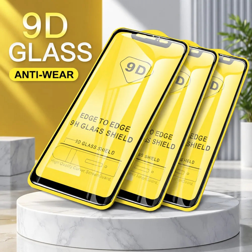 قطعتان من الزجاج المقوى لهواتف Redmi Note 10S و10 Pro و10 Pro Max و9 و9 5G و9 4G، واقي شاشة لهواتف Redmi Note 9S و9 Pro و9T و9 Pro Max و8 و8T.