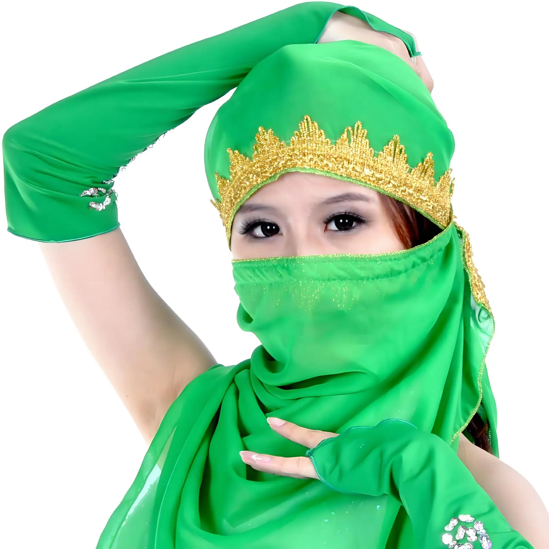 맞춤형 150x70cm 밸리 댄스 모자를 쓰고 있죠 밸리 댄스 의상 بدلة رقص شرقي 이국적인 댄스웨어