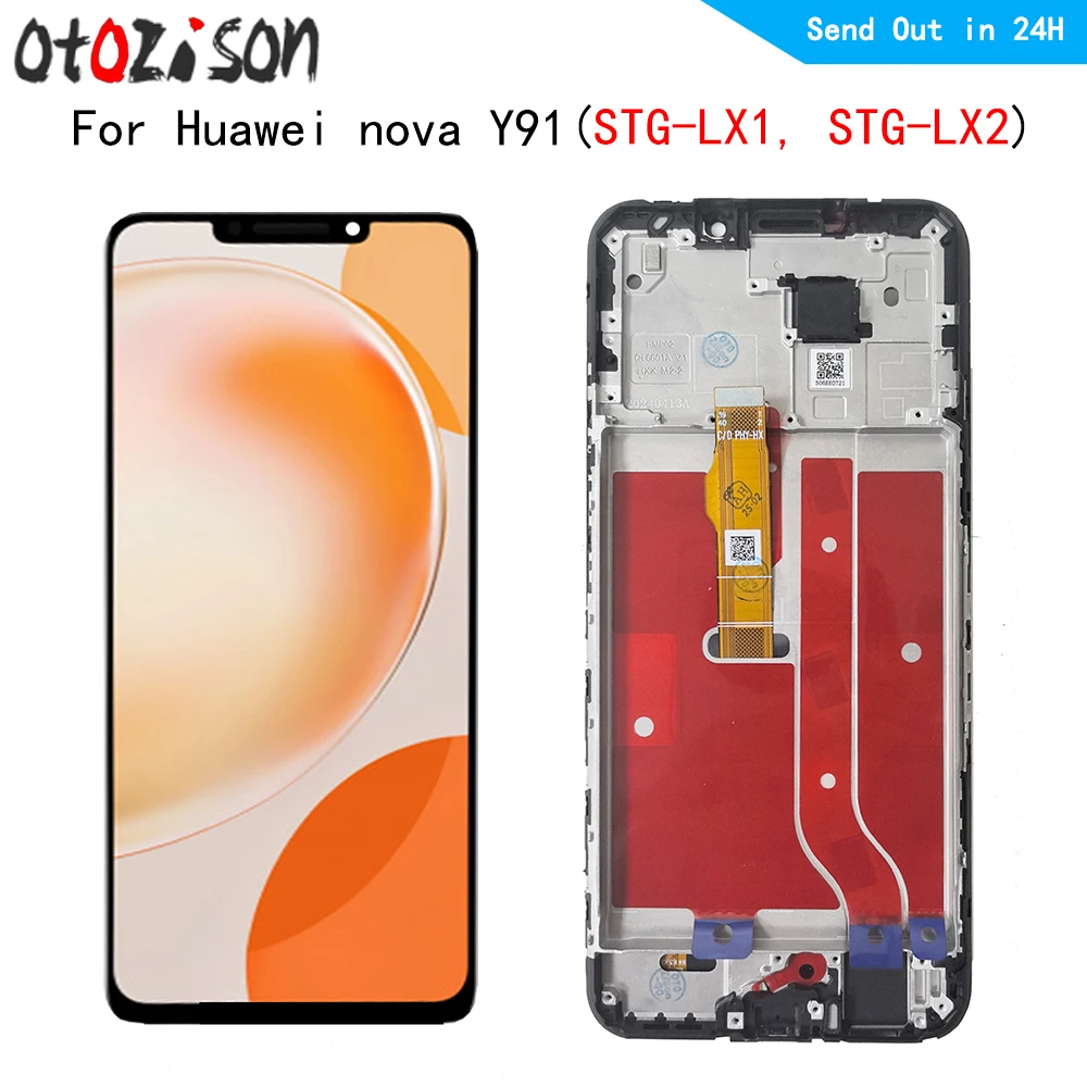 huawei-nova-y91-lcdディスプレイ画面-huawei-nova-y91-stg-lx1-stg-lx2-lcdスクリーンタッチパネルデジタイザーフレームアセンブリ付き