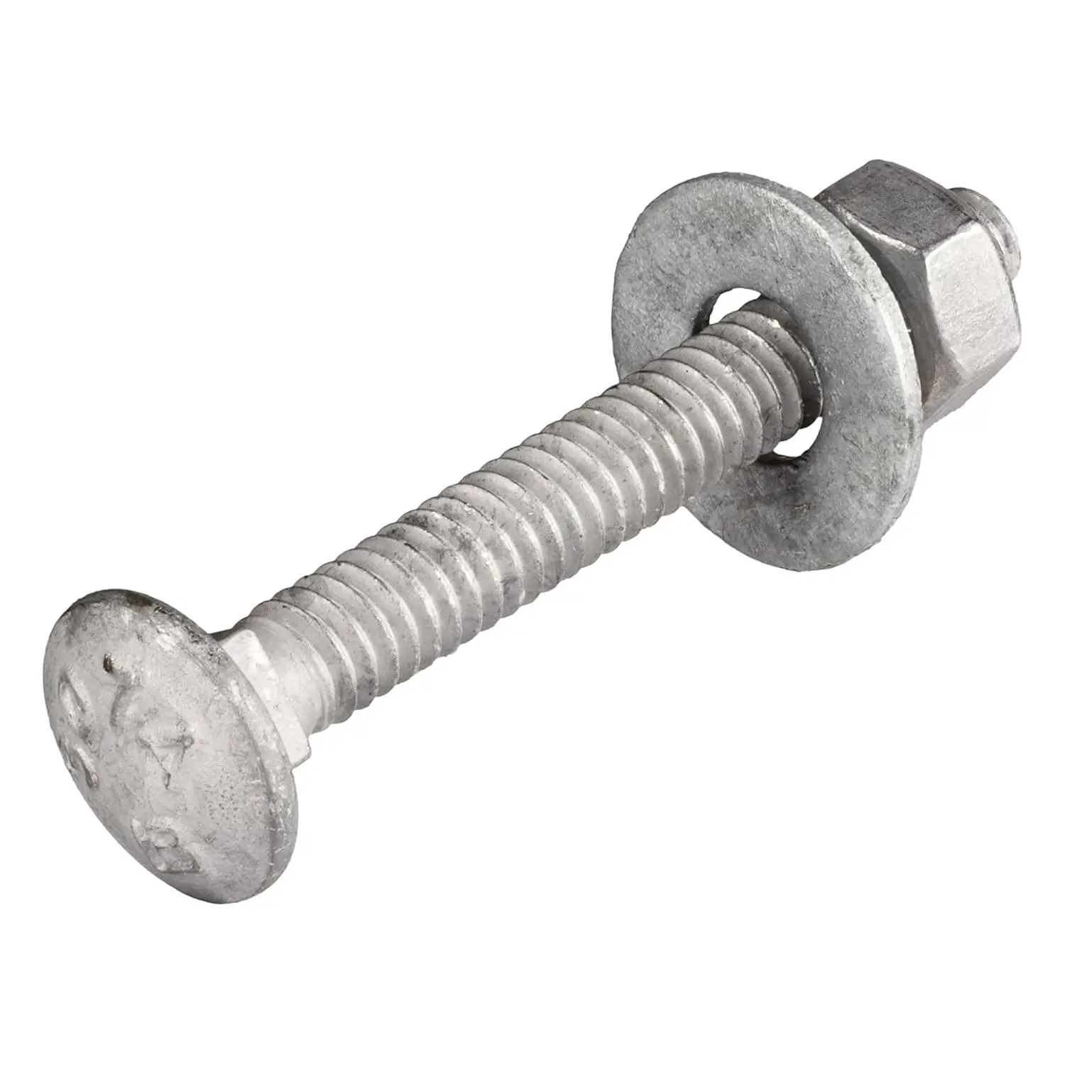 

5/16" x 2-1/2" Galvanized Carriage Bolt Kit (50 Pack) with Washers & Nuts for Exterior Use
