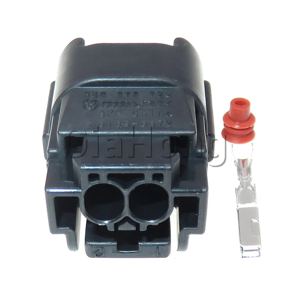 1 Set 2 Ways Electrical Socket 6189-6872 8E0973722 Car Fuel Nozzle Wiring Waterproof Connector AC Assembly For VW Audi