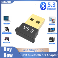 USB Bluetooth 5.3 Adapter Transmitter Receiver Bluetooth 5.1 Audio Bluetooth Dongle Wireless USB Adapter for PC Laptop Computer