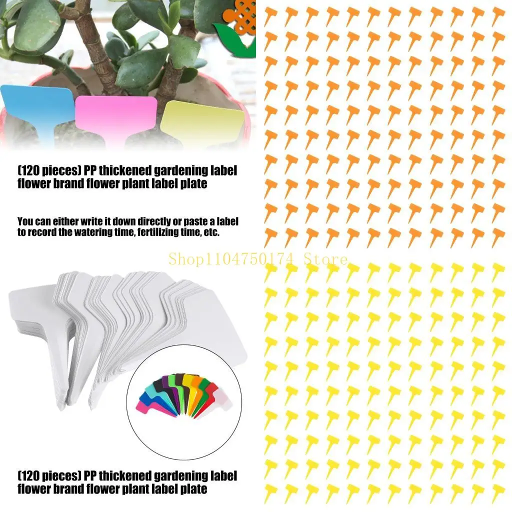 120Pcs Plant Label T-Shaped Garden Marker Name Plate Outdoor Plant Vegetable Seedling Waterproof Handwritten top sale