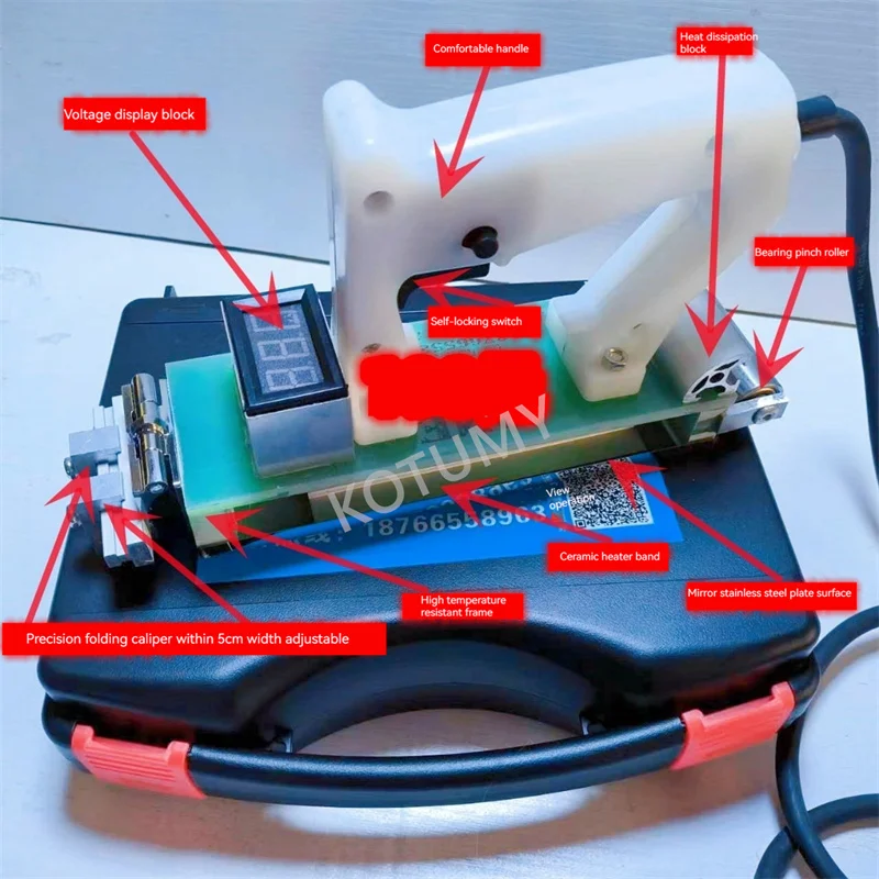 220v tragbare Holz bearbeitungs kanten band maschine Kantens chleif maschine für selbst klebende Kantenst reifen