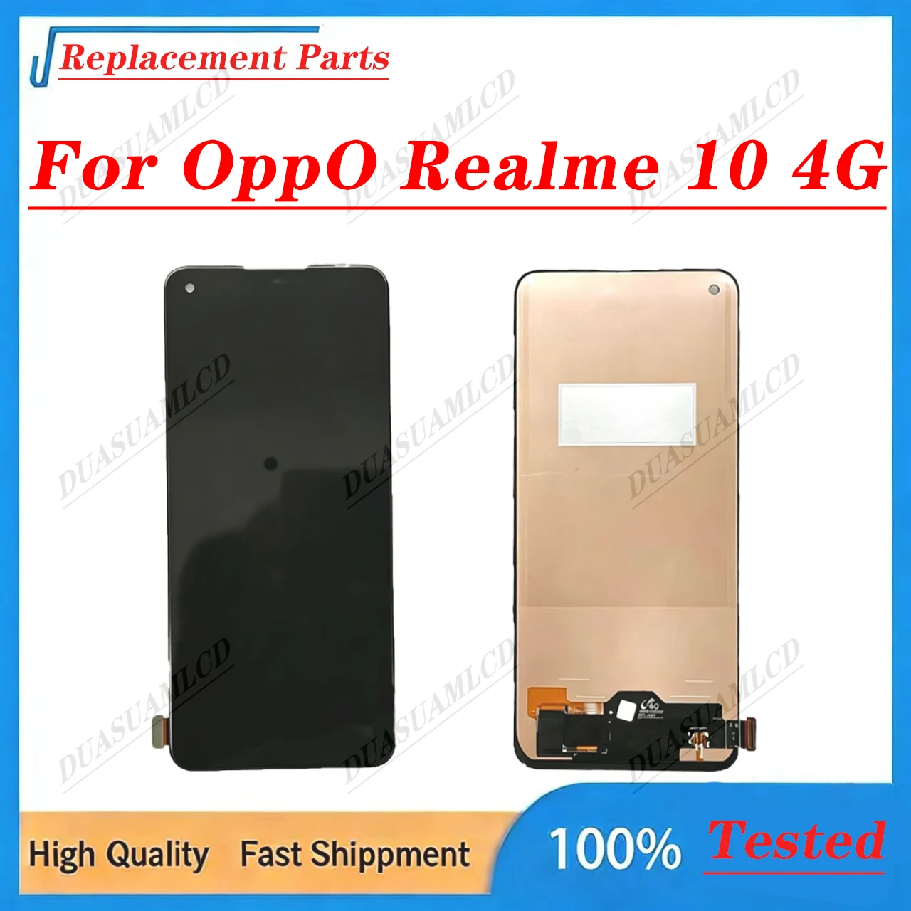 realme-10-4g-rmx3630用64インチlcdディスプレイ、タッチスクリーン交換用フレーム付きフルアセンブリ修理部品（realme-10-4g用）