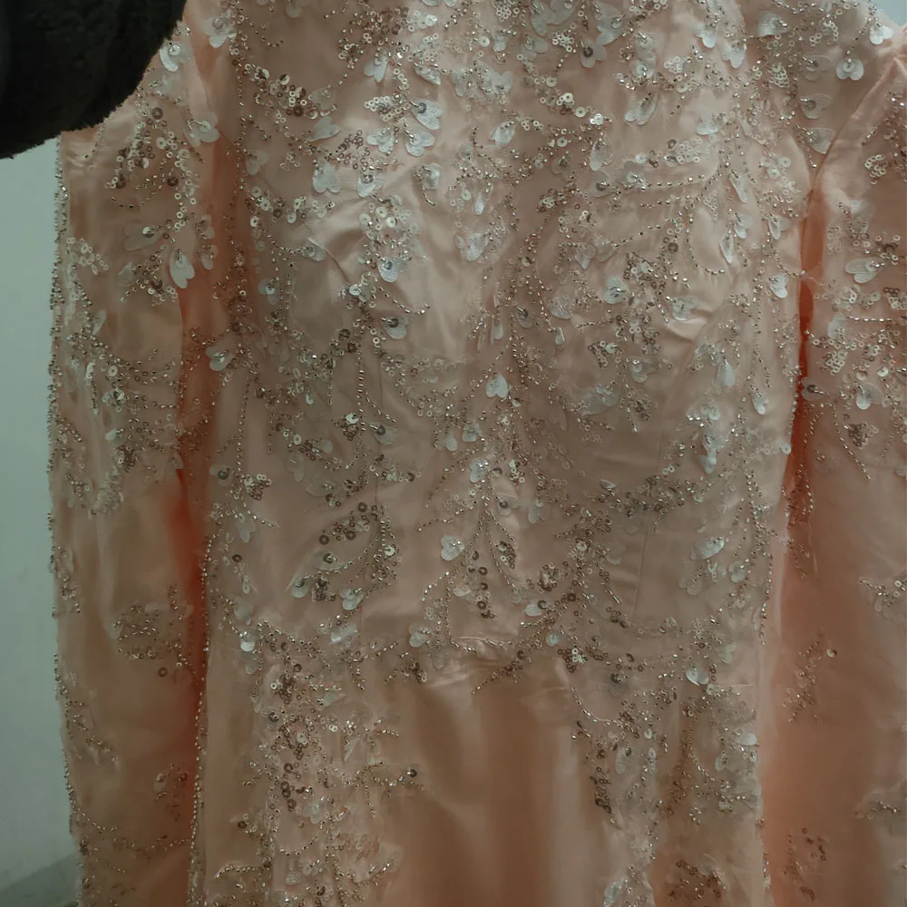 Robe de soirée élégante en satin, ligne A, arabe, Dubaï, robes de Rh, appliques florales avec paillettes, robe de soirée, longueur au sol, robe de soirée éducative