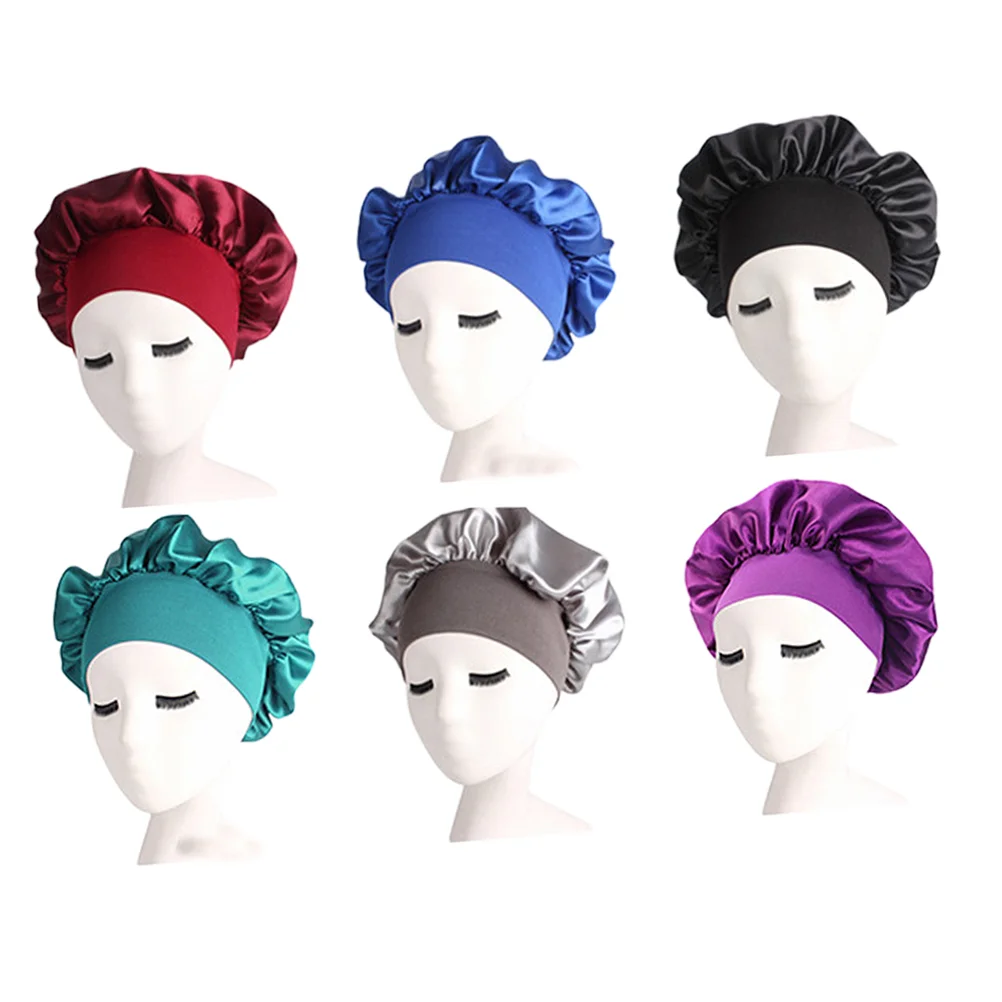 6 Pcs Chemotherapy Hair Care Sleep Hat Headband with Sleeping High Elasticity