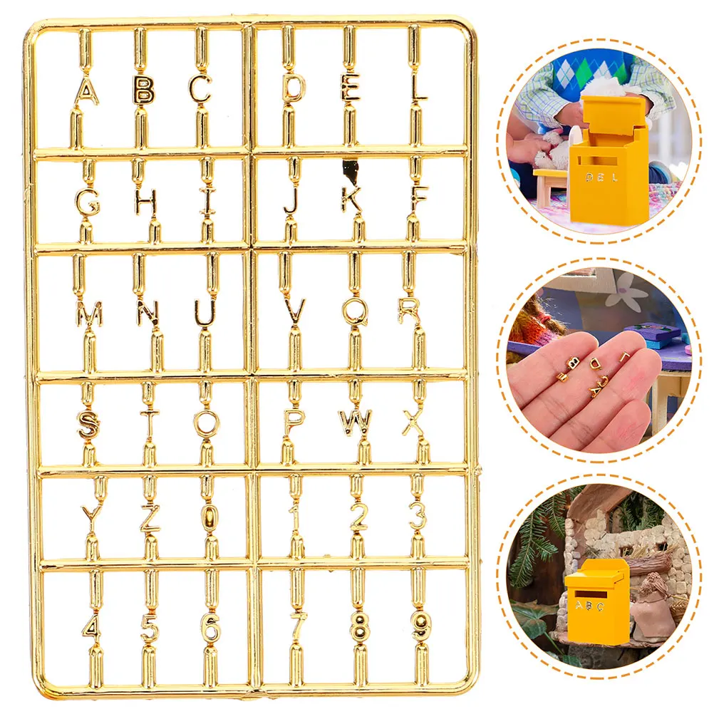 

2 Pcs House Numbers Mini Accessory Door for Small Letter Letters Plastic Decor