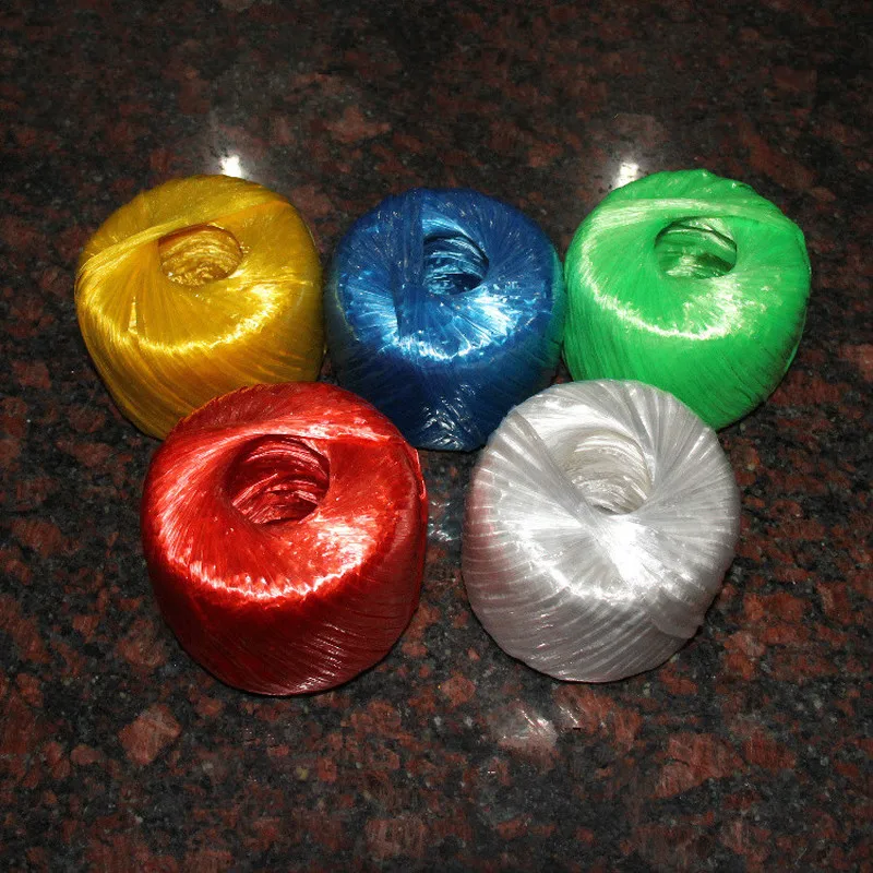 Rollo de cuerda de plástico de 8 colores, cinta de hilo de rafia de imitación, cordón de papel para decoraciones de envoltura de regalo, 170 m/rollo