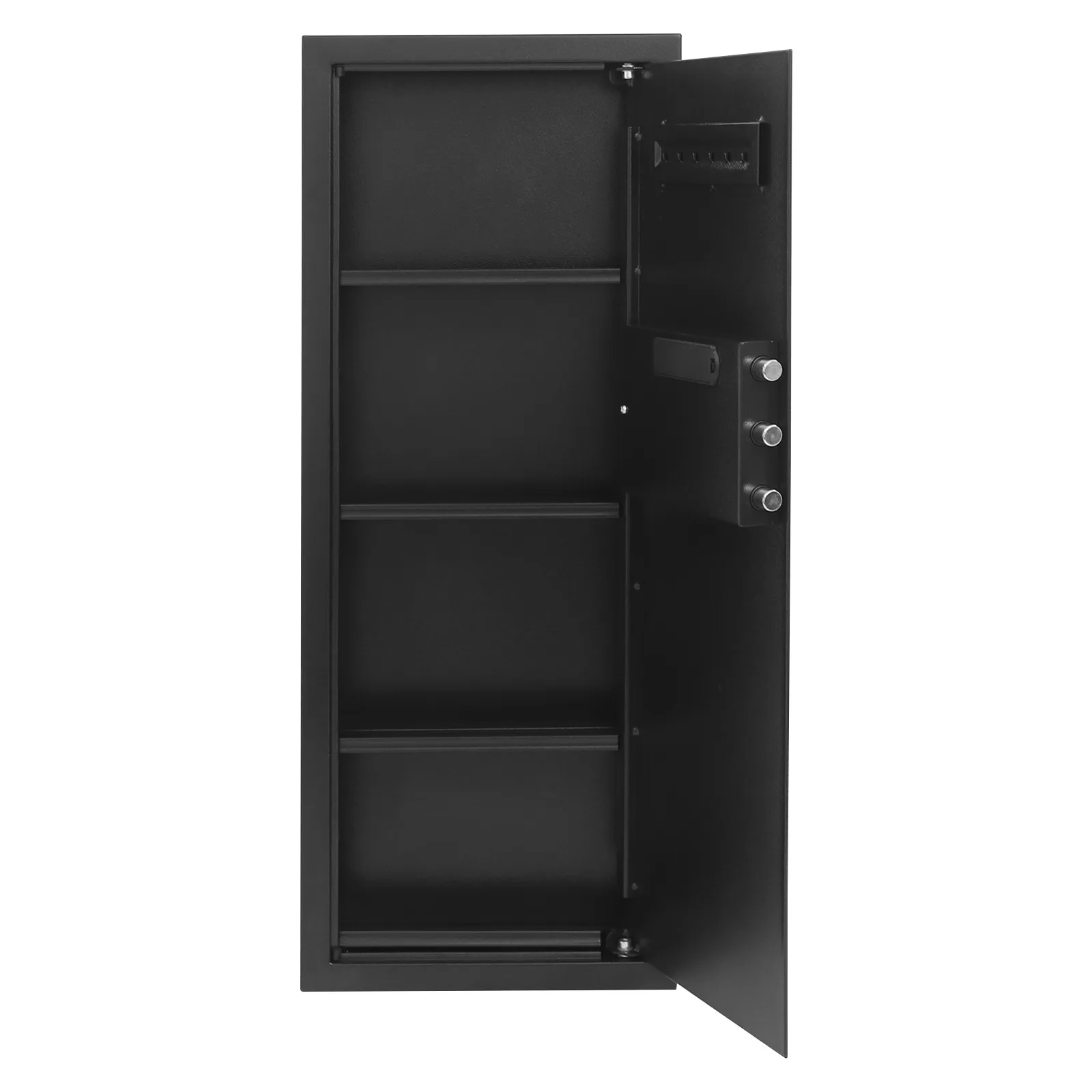 Armoire de sécurité moderne en acier renforcé, mur caché, 14,57 x 3,94 x 39,37 pouces, avec 2 clés