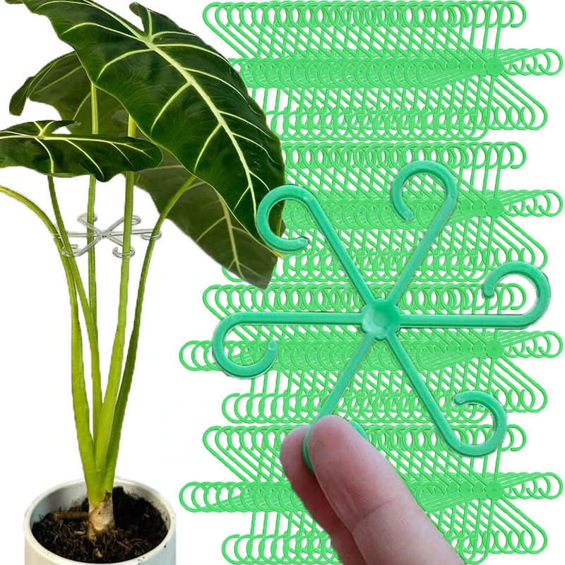 4/32pcs Plastic Plant Fixed Clamp Home Garden Flower Branch Stem Fixing Pot Holder Fixing Rack Climbing Support Cages Clips