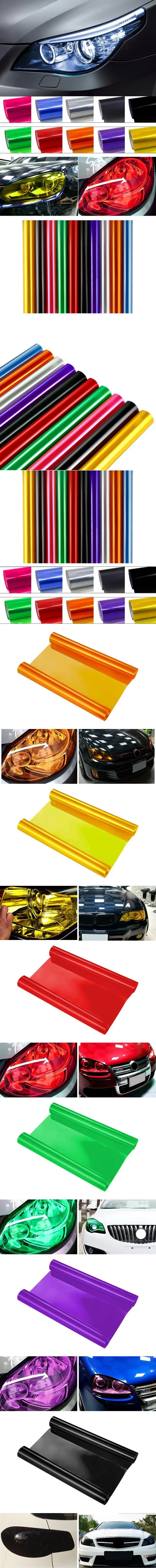 JDM Gelbe Auto-Scheinwerfer-Rücklicht-Nebelscheinwerfer-Tönungsfolie Kratzfeste Auto-Karosserie-Tuning-Zubehör Styling-Aufkleber – Detail 4