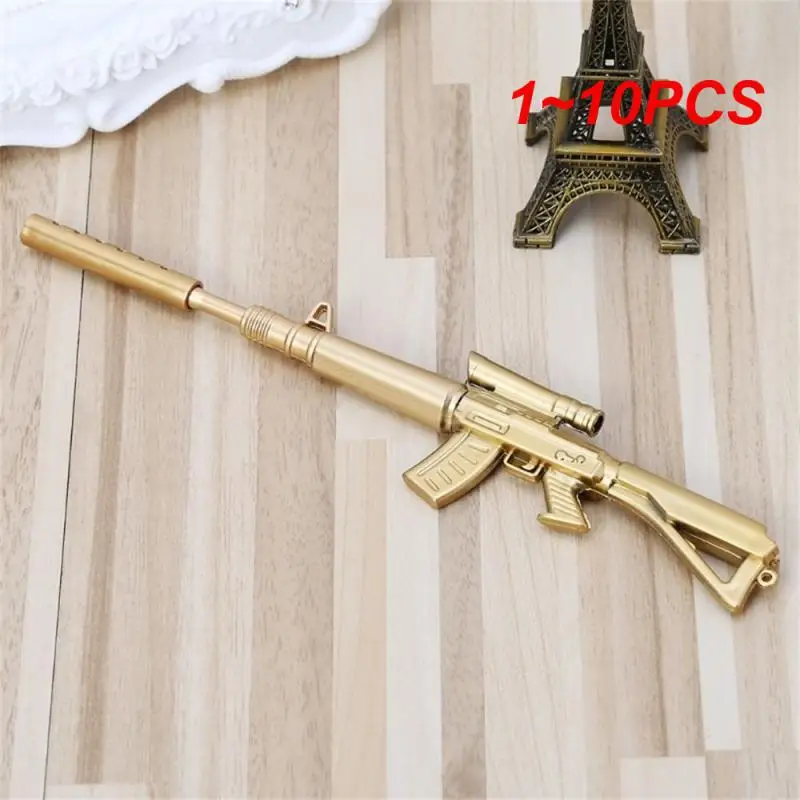 

1 ~ 10 шт. перьевая ручка для студентов, креативная снайперская винтовка, ручка в форме гелевой ручки, пишущий инструмент, учебные подарки, золотой роман