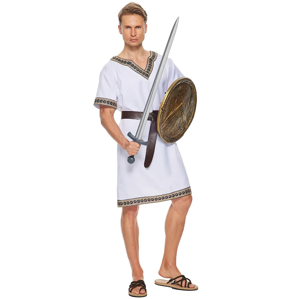 Dorosłe mężczyźni Halloween Rzym Wojownik Kostiumy Spartan Gladiator Cosplay Karnawał Purim Parade Odgrywanie ról Klub nocny Bar Party Dress