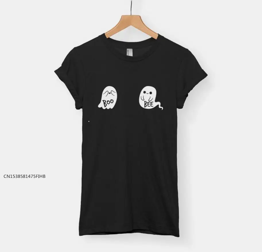 Милая забавная футболка Boo Bee, топы в эстетике Хэллоуина, Boo Bee, Винтажная футболка с графическим принтом, футболки премиум-класса