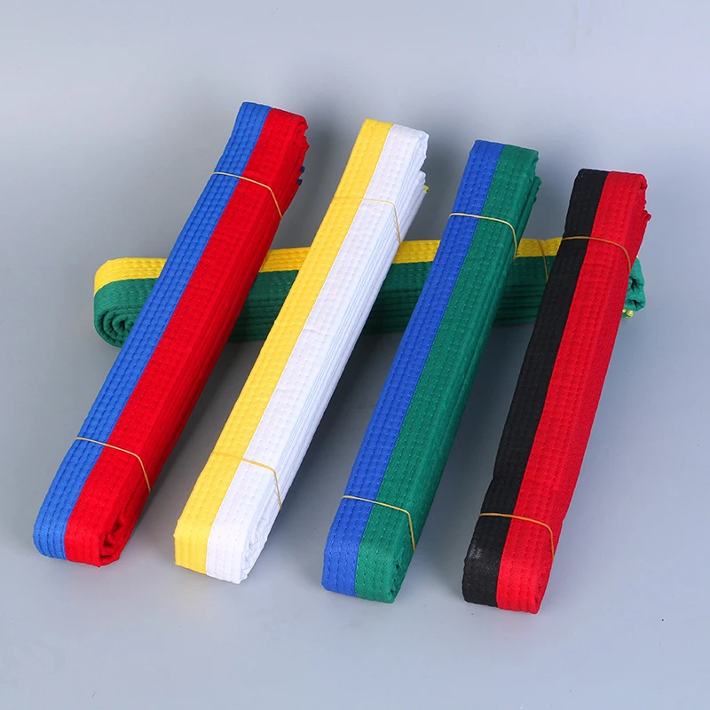 Taekwondo Gekleurde Ranking Riemen Katoen Vechtsporten Judo Karate TKD Aikido Uniform Riem Kinderen Volwassen