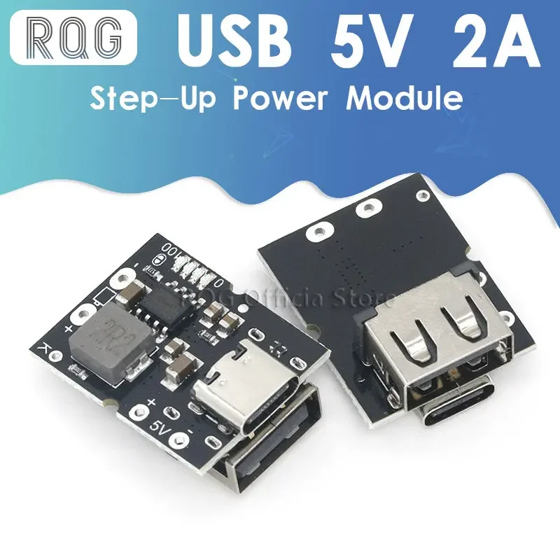 Type-C USB 5V 2A Boost Converter Step-Up Power Module Lithium Battery Charging Protection Board LED Display USB For DIY Charger