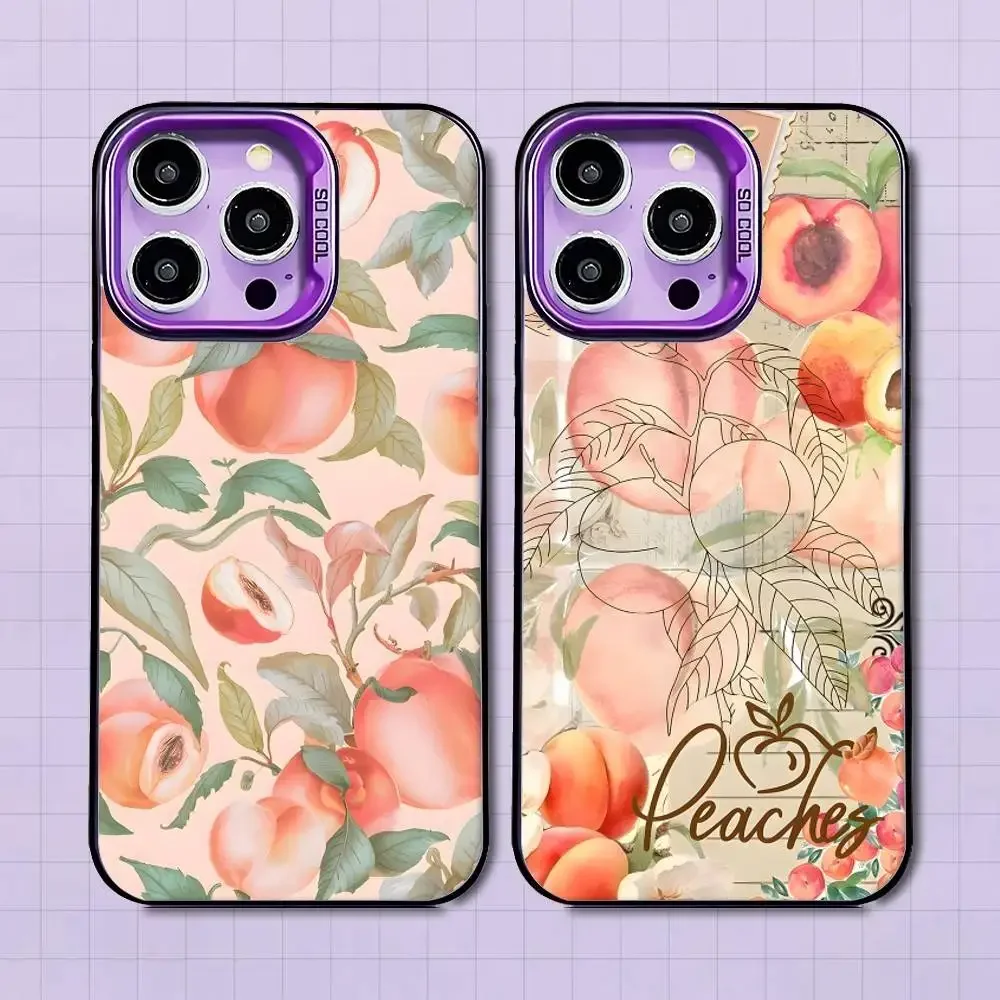 

Peach Peachy Cute Phone Case For iPhone 16,15,14,13,12,11,8,7,Pro,Max,Plus,Mini,XS,SE Purple Purple Plating Matte Cover
