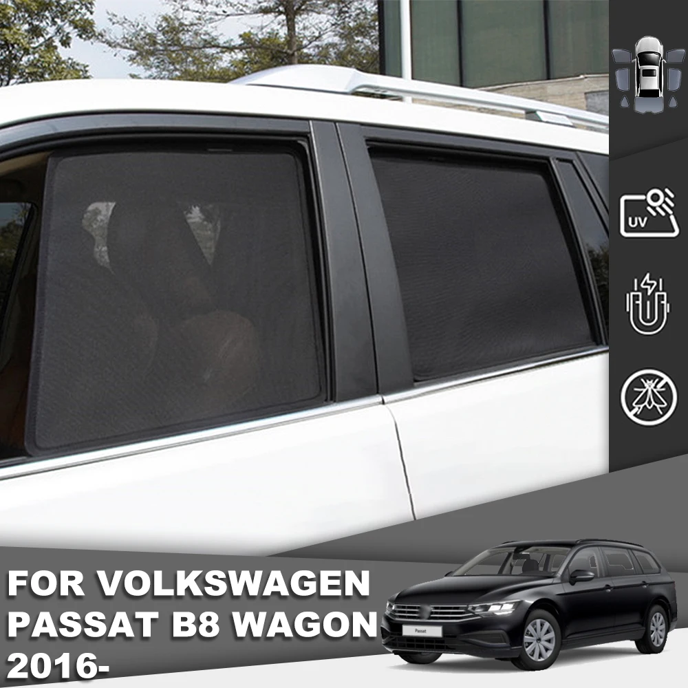 For Volkswagen VW PASSAT B8 Variant 2015-2022 Magnetic Car Sunshade Visor Front Windshield Curtain Rear Side Window Sun Shade