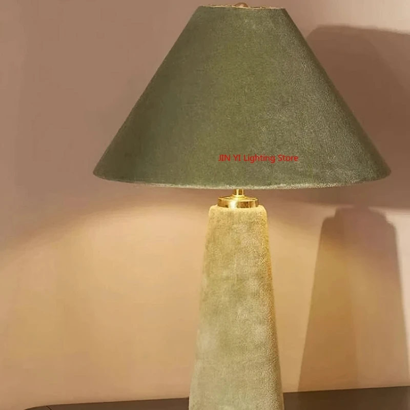 

Декоративный торшер из хлопчатобумажной бархатной ткани, светодиодный E27, вилла, гостиная, спальня, кабинет, прикроватный светильник для помещений