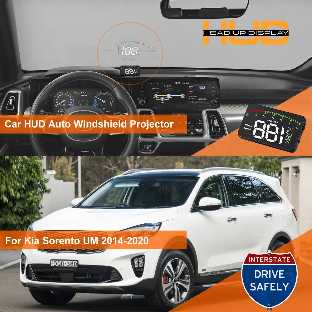 Car Head Up Display HUD For Kia Sorento XM 2009-2014 UM 2015-2020 MQ4 2021-2026 Auto Windshield Projector Accessories