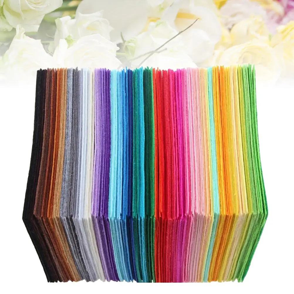 

40Pcs Colorful Nonwoven Fabric Sheets Premium DIY Craft Material Accessories 15x15cm Art Fabric for Handmade Projects
