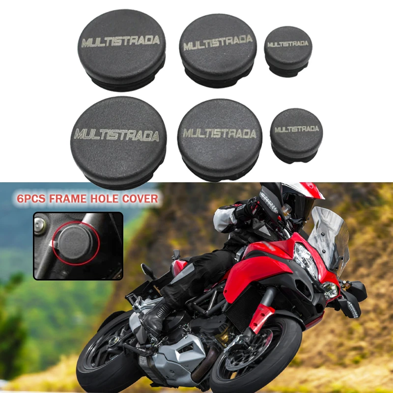 

For Ducati Multistrada 1200 1200S 2010-2014 2011 Motorcycle Frame Hole Cover Caps Plug Decorative Frame Cap Set Accessories