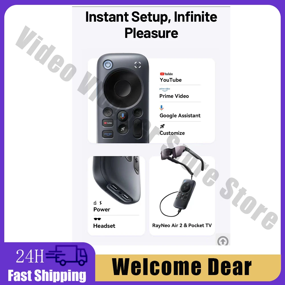 TCL RayNeo Pocket TV Certified Portable GTV Fits for RayNeo Air 3 Air Plus  Air2  Air2S  X2 AR Glasses