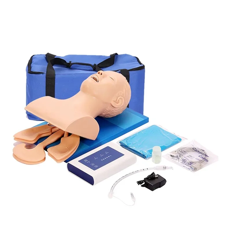 Mannequin d'intubation humaine turlutte en PVC pour adultes, modèle fuchsia, entraîneur de gestion des voies respiratoires