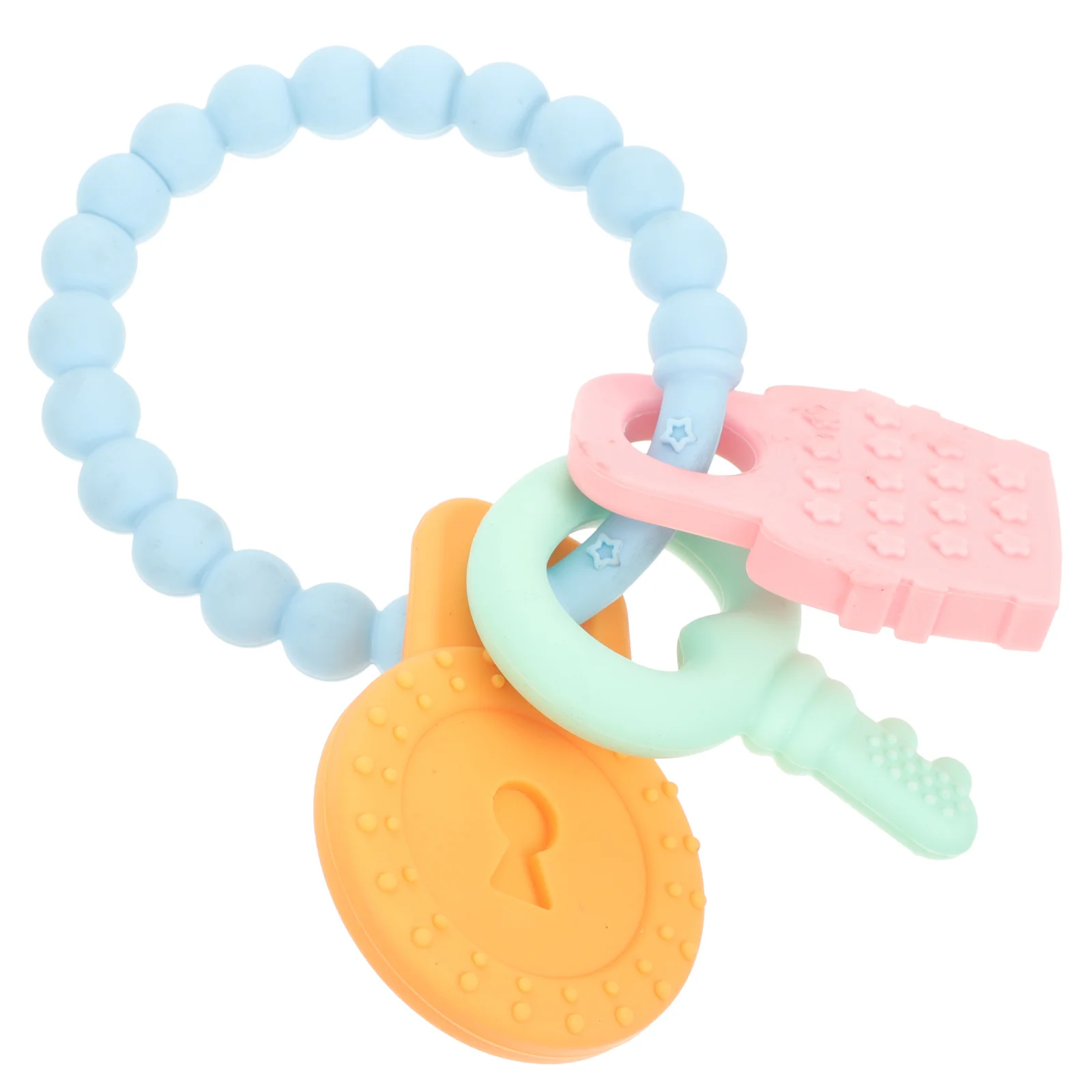 

Silicone Baby Teething Bright Color Toddler Wrist Teether For Gum Relief Infant Molar Teether Teethers For Babies
