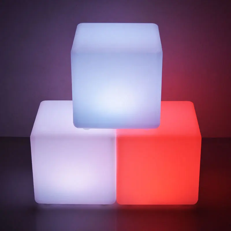 LED Luminous Stool Cube Outdoor Luminous Decorative Stool Luminous Colorful Courtyard Decorative Lamp KTV Bar Stool