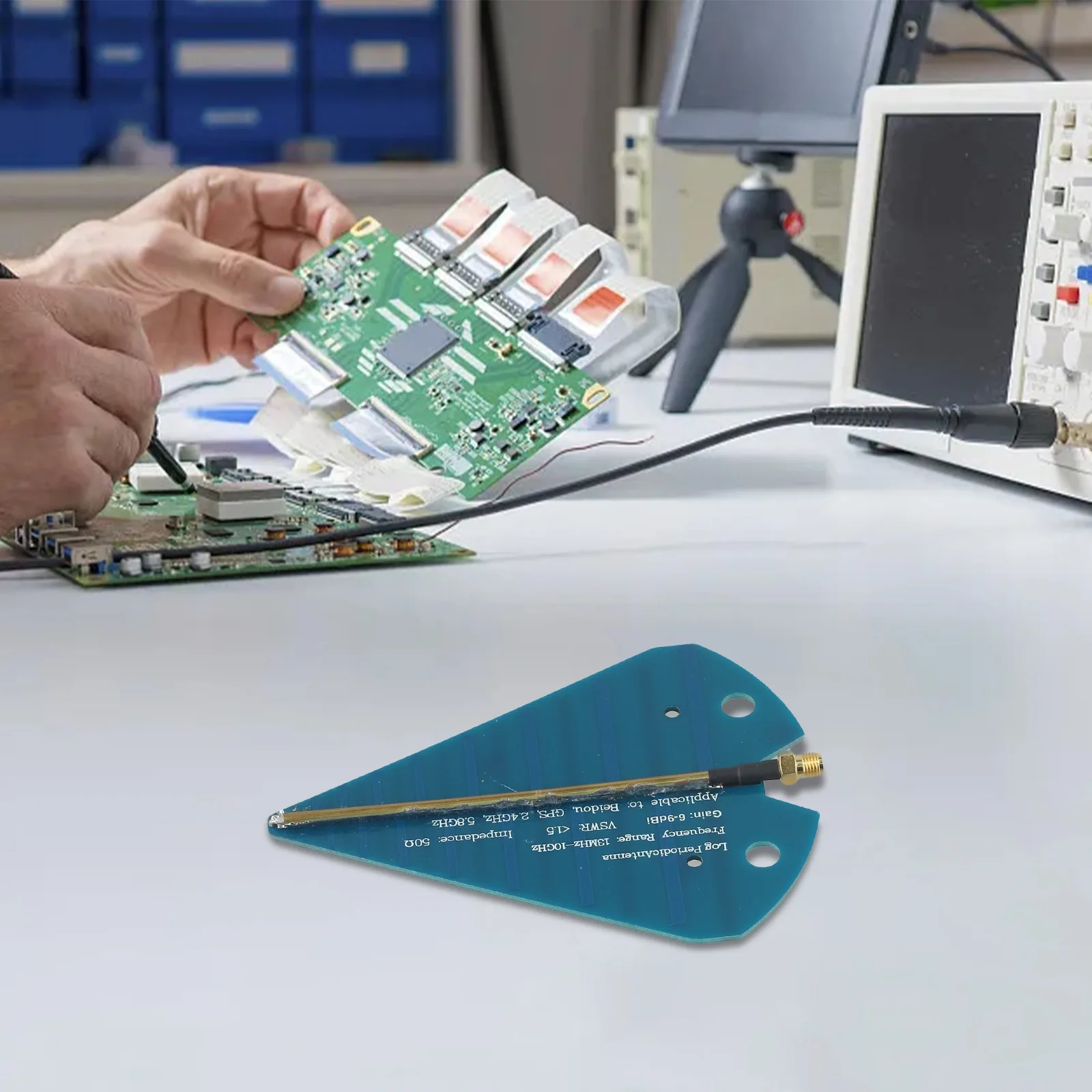 HT5 13MHz-10GHz UWB Log Periodic For For Spectrum Analysis Direction Finding And EMC Testing With For SMA Connector