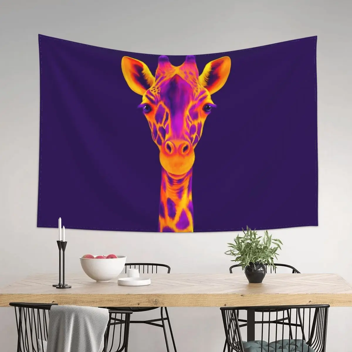 

Purple and Orange Giraffe Tapestry Wall Decoration Bedrooms Decorations Wallpaper Bedroom Aesthetic Room Decor Tapestry