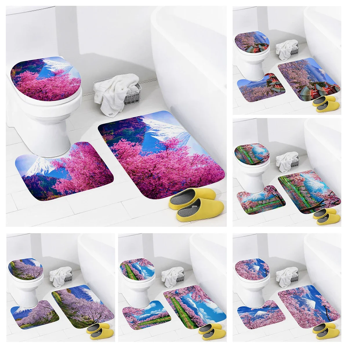 home bathroom floor mats Colorful animals Bath Foot mat modern bathroom accessories rug Toilet mat Bathtub anti-slip carpet