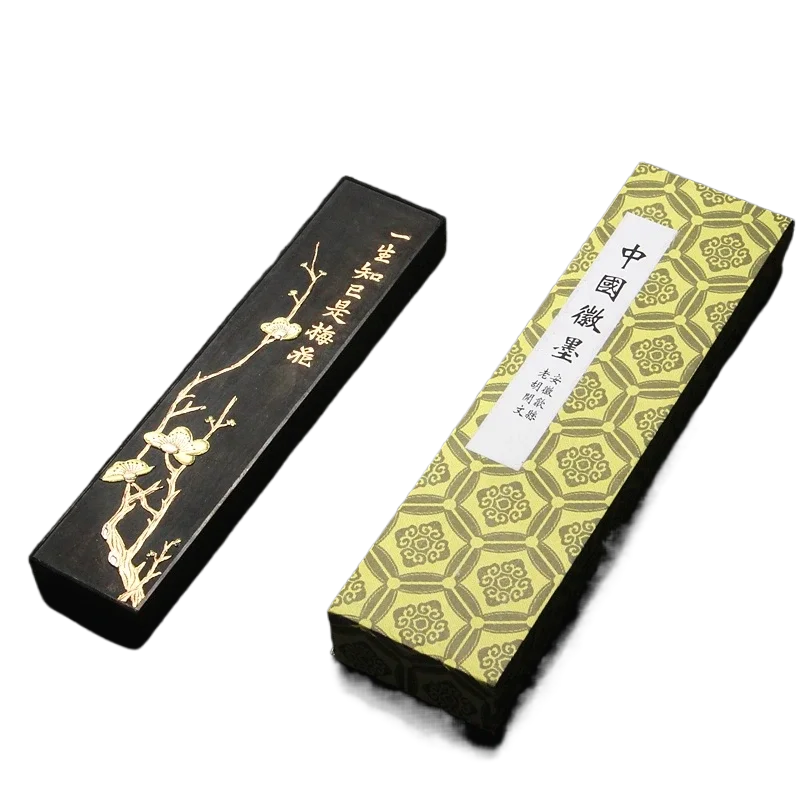Anhui Hu Kaiwen Calligraphy Ink Block 120g Pine Soot Ink Stick Chinese Painting Ink Block Chinese Freehand Black Ink Bar Inker