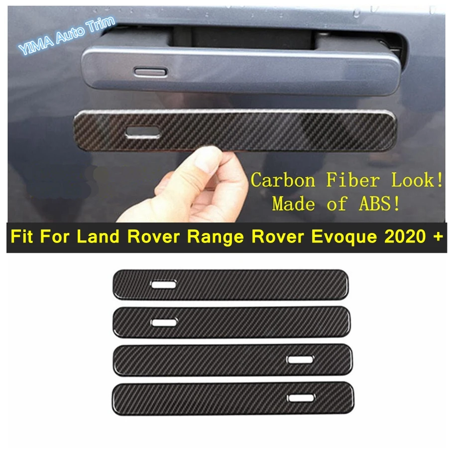 

Door Handle Decorative Cover Trim Strips Fit For Land Rover Range Rover Evoque 2020 2021 Exterior Carbon Fiber Look Accessories