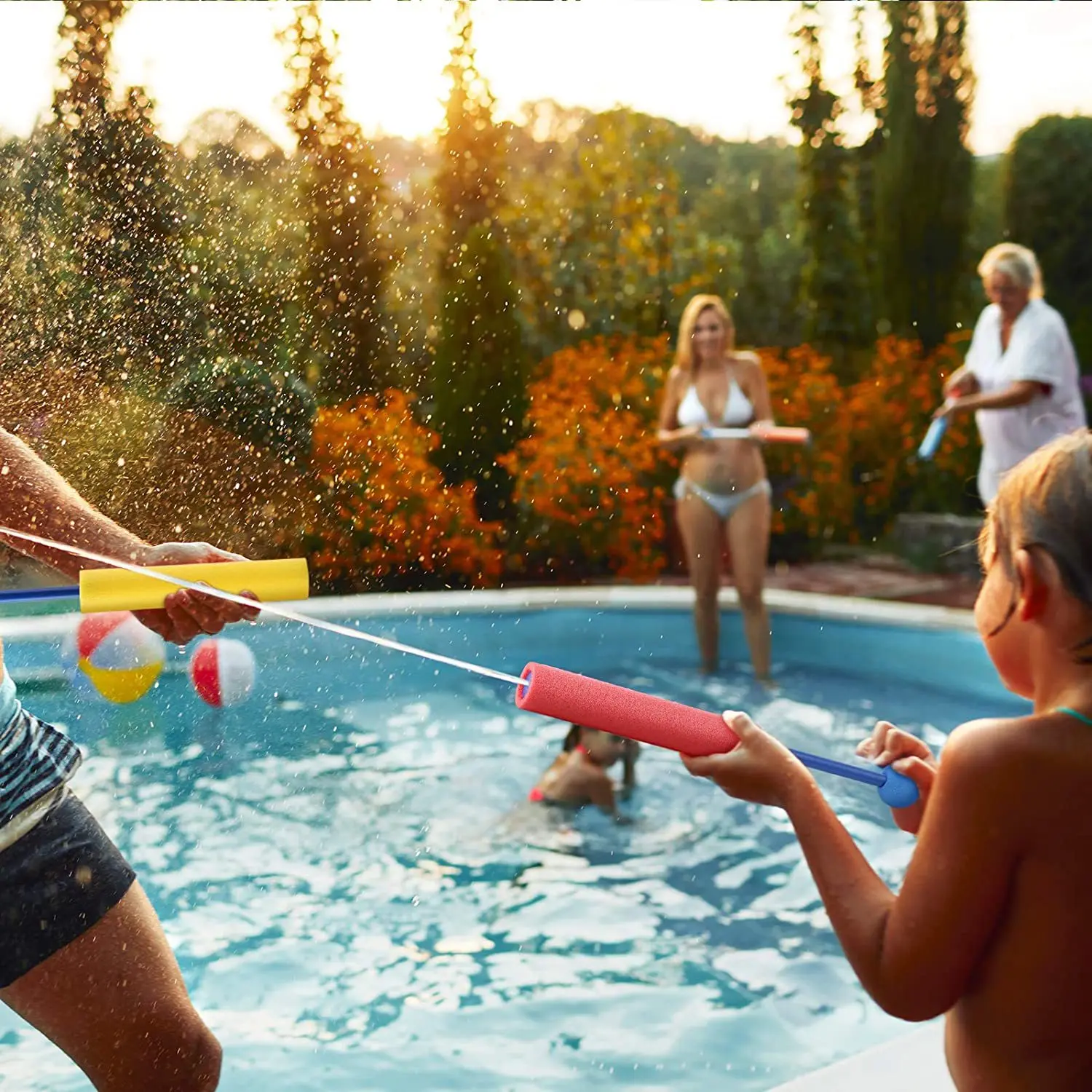 

Water Gun Summer Outdoor Water Spray Gun Foam EVA Pull High Pressure Range Beach Pools Water Fun Play Toys Children Boys Girls